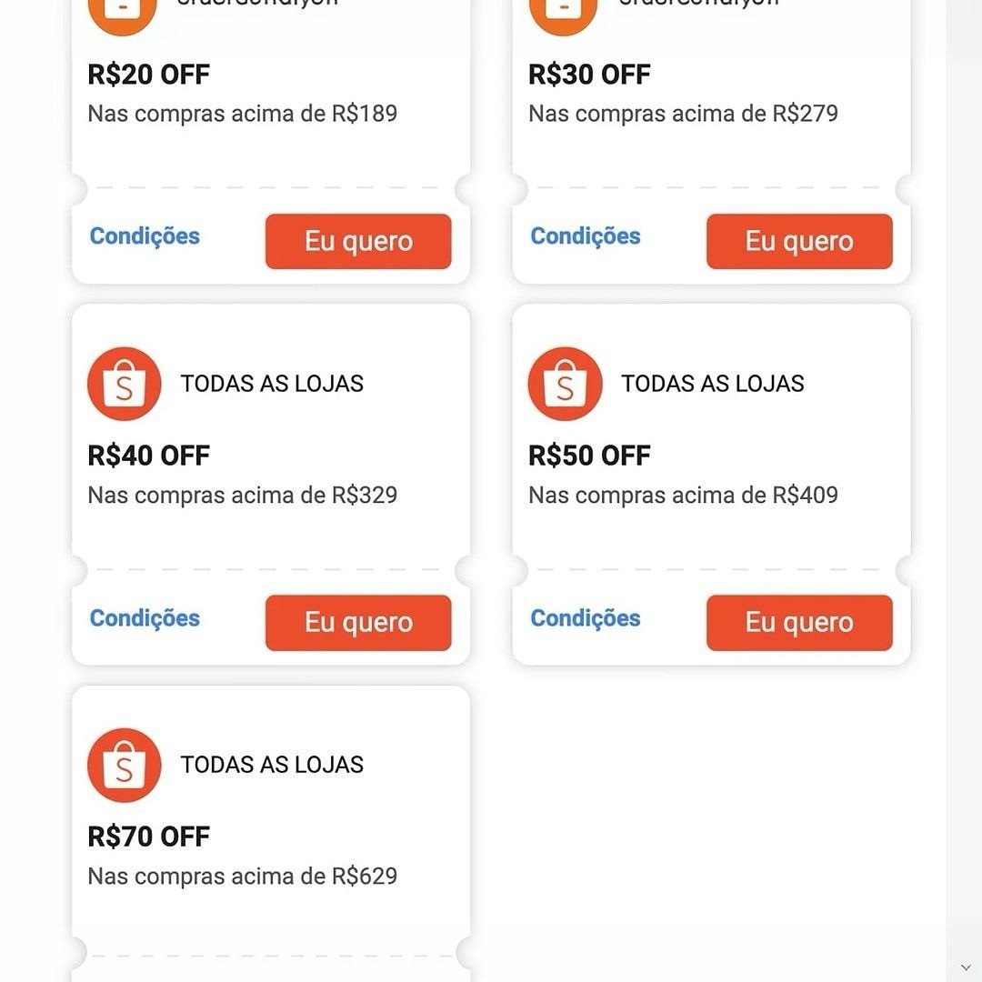 R$ 20 OFF em R$ 189