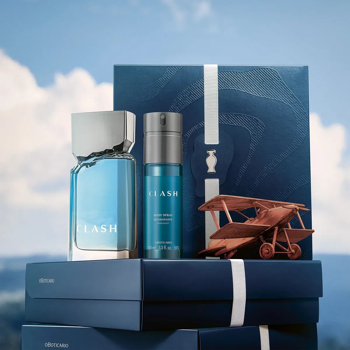 Kit Boticário Perfume Clash 100ml + Body Spray 100ml