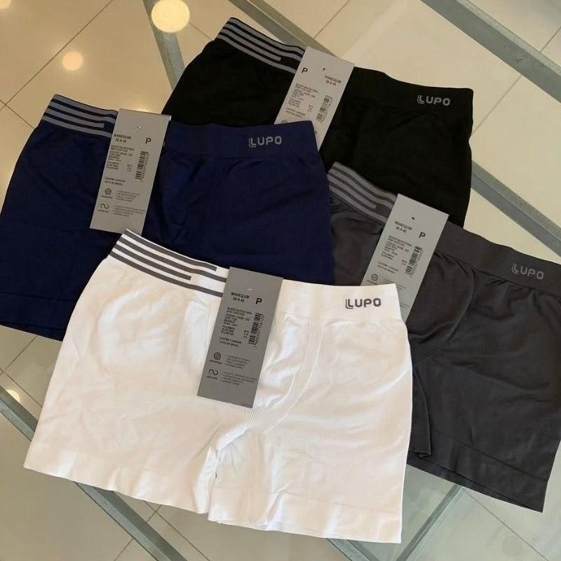 Kit com 6 Cuecas Lupo Boxer sem Costura